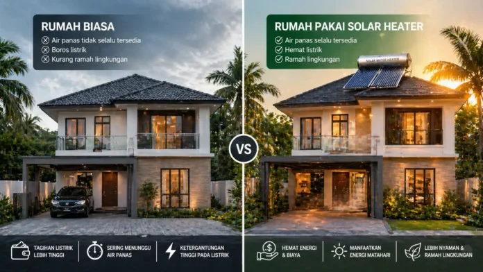 Rumah Biasa vs Rumah Pakai Solar Heater: Perbedaan Nyata yang Jarang Disadari